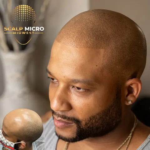 Scalp micropigmentation before and after