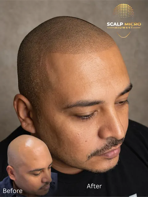 Scalp micropigmentation before and after