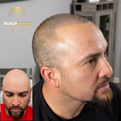 Scalp micropigmentation before and after